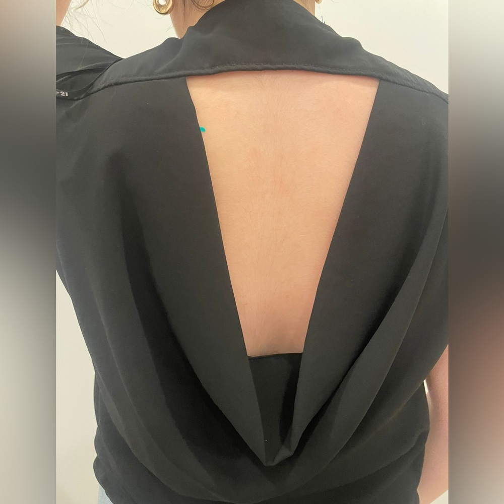 open back blouse